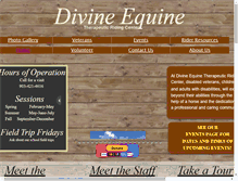 Tablet Screenshot of divineequineriding.org